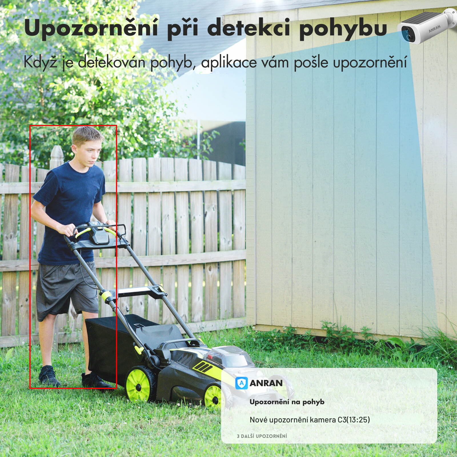 Upozornění při detekci pohybu